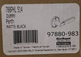 788phl-514 Kwikset Non-turning One-sided Dummy Door Lever - Matte Black Read
