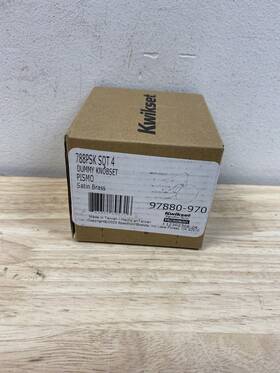 788psksqt-4 Kwikset Pismo Dummy Door Knob Reversible Satin Brass