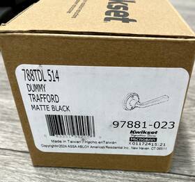 788tdl-514 Kwikset Trafford Non-turning One-sided Dummy Door Lever Matte Black