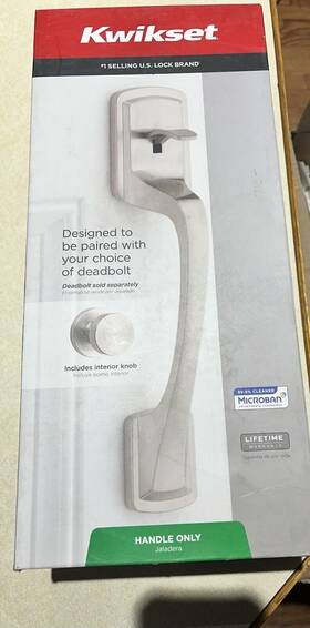 815pghxpsk Kwikset Prague Satin Nickel Entry Door Handle Only With Round Pismo Knob