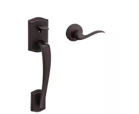 815pthxtnl11prbp Kwikset Prescott Door Handleset Only With Tustin Handle In Venetian Bronze