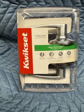 86243-26x Kwikset Hall And Closet Passage Door Lever Satin Silver Reversible Install