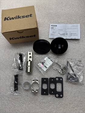 Kwikset 883351559805 258 Rdt 514 Smt 6al Rcs Low Profile Deadbolt Single Cylinder Iron Black