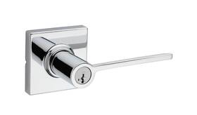 Kwikset 883351593106 Ladera Polished Chrome Keyed Entry Lever Smartkey Single Cylinder