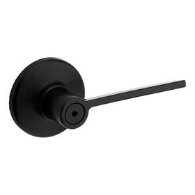 Kwikset 883351748964 Ladera Matte Black Contemporary Round Privacy Bed/bath Door Handle