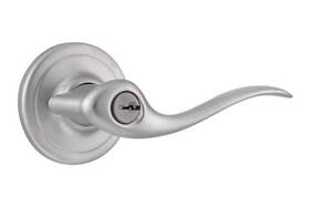Kwikset 883351858458 Tustin Privacy Satin Chrome Finish Leverset Door Handle New Open Box