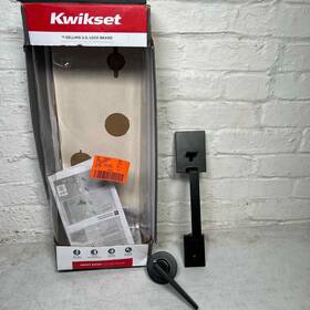 Kwikset 883351863520 For Parts Amador Handleset W Hollis Lever And Deadbolt Matte Black