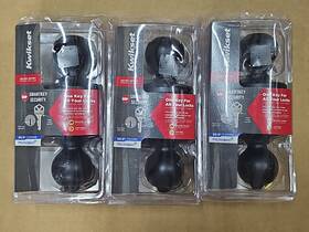 Kwikset 883351899369 3 - Polo Traditional Keyed Entry Door Knobs Smartkey Matte Black