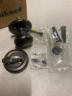 Kwikset 883351905770 966cv.univ Cove Knob Single Cyl Hndlset Int Pack Round Rose Ven Bronze