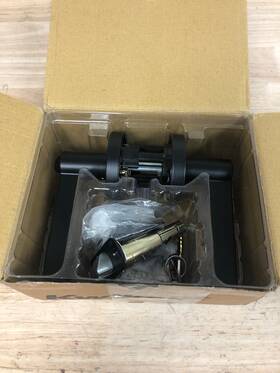 Kwikset 883351939300 Halifax Matte Black Keyed Door Handle With Smartkey And Microban Security