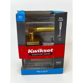Kwikset 883351958943 Signature Series Prava Satin Brass Bed/bath Door Lever Handle