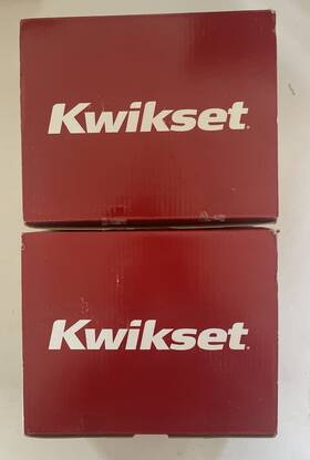 155hfl-15 Kwikset 91550-001 Lot Of Two Halifax Square Privacy Door Lever - Satin Nickel