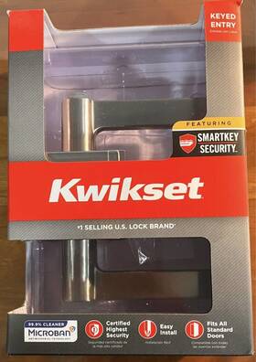 91560-010 Kwikset Satin Nickel Keyed Entry Door Knob