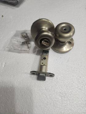 93001-869 Kwikset Tylo Door Knob Antique Brass Privacy Bed And Bath