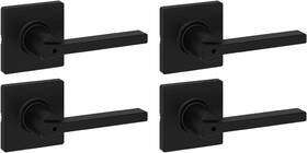 93002-943 Kwikset Casey Privacy Door Handle 4 Pack Interior Locking Levers For Bathroom