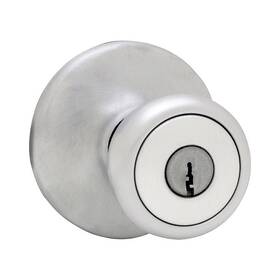 94002-824 Kwikset Curve Satin Chrome Entry Door Knob 1-3/4 Inch Grade 3