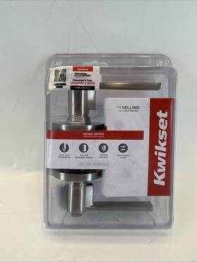 94050-535 Kwikset Westley Entry Lever Single Cylinder Satin Nickel