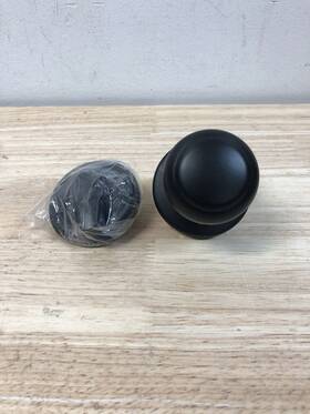 966cv-514.univ Kwikset Cove Knob Single Cylinder Interior Pack - Matte Black