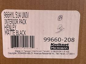 966hyl Kwikset Henley Lever Single Cylinder Interior Pack With Round Rose
