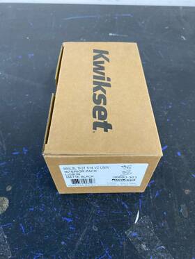 966lslsqt-514.univ Kwikset Lisbon Lever Interior Pack With Square Rose Matte Bl