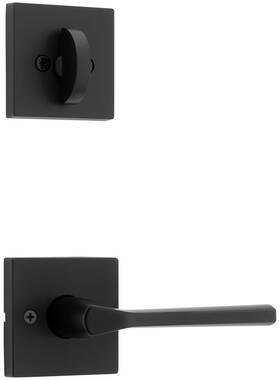 968lslsqt-514 Kwikset Lisbon Lever Non-turning Dummy Interior Pack With Square