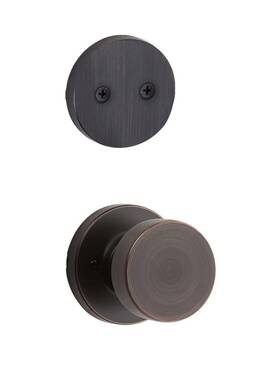 968pskrdt-11p Kwikset Pismo Knob Round Rose Interior Dummy Handleset Bronze Finish Damaged Box