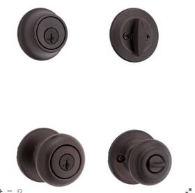 96900-421 Kwikset Cove Entry And Deadbolt Set 690cv 11p Smt Cp Venetian Bronze New
