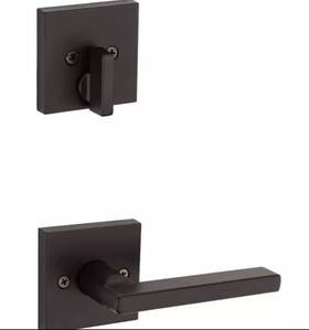971hflsqt514v1 Kwikset 971hfl S Quart 514 V1 Halifax Lever Single Cylinder Interior Trim Pack Black