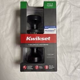 97200-887 Kwikset Pismo Passage Hall/ Closet Door Knob In Matte Black Model