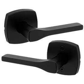 97200-919 Kwikset Tripoli Lever Interior Passage Handle Reversible Non-lock Matte Black