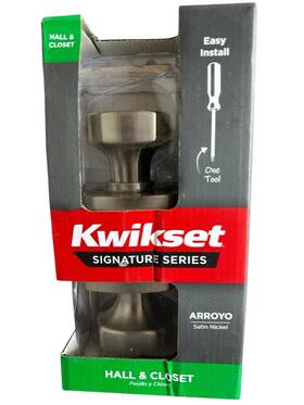 97200-933 Kwikset Lot Of 2 Arroyo Hall/closet Door Knob Satin Nickel