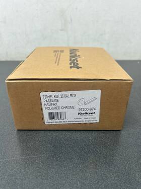 91550-001 Kwikset 97200-974 Halifax Polished Chrome Passage Knob Microban Non-locking