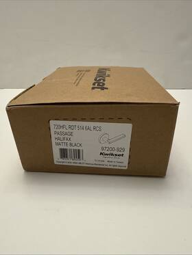 97200-975 Kwikset 72hfl Rdt 514 6al Rcs Halifax Passage Knob- Matte Black