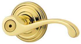 97200650 Kwikset Brand New Commonwealth Privacy Door Levers Polished Brass - Lot Of 3