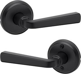 97201-004 Kwikset Trafford Interior Passage Door Lever For Hall And Closet Matte Black - New
