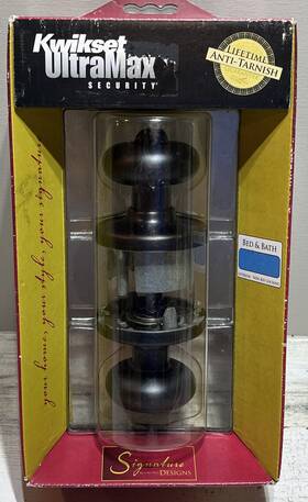 97300-579 Kwikset Ultramax Venetian Bronze Bed/bath Privacy Door Knob