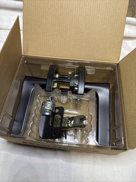 97300-963 Kwikset Tripoli Matte Black Privacy Bed/bath Door Lever With Soft Modern Rose