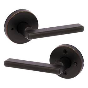 Kwikset 97301-004 Halifax Interior Privacy Door Handle With Lock Round Lever For