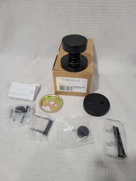 973psk Kwikset Dummy Door Knob Interior Iron Black Pismo Round
