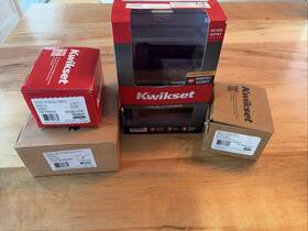 97402-822 Kwikset Exterior Door Smart Key Lot 2 Deadbolts And Levers Venetian Bronze