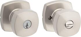 97402-941 Kwikset Arroyo Entry Door Knob With Lock And Key New Factory Sealed
