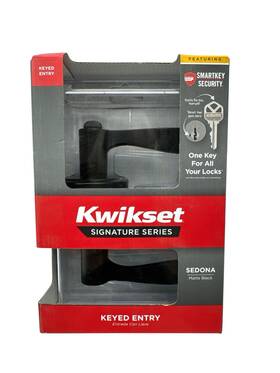 97403-070 Kwikset Sedona Keyed Entry Lever Matte Black New