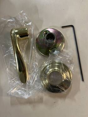 97880-752 Kwikset Tustin Half-dummy Lever With Microban In Polished Brass