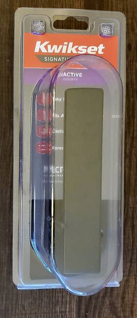 97880-961 Kwikset Signature Series Inactive Door Lever Matte Black Reversible Microban