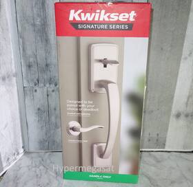 98150-056 Kwikset Brentford Entry Front Door Handle Only With Sedona Lever Satin Nickel