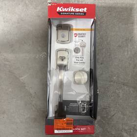 98180-054 Kwikset Signature Series Prague Satin Nickel Handleset - 5c15