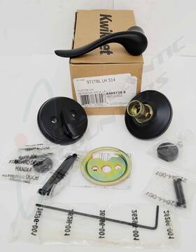 971tnl-lh Kwikset 99719-005 Black Tustin Right Hand Single Cylinder Interior Pack 99719-05