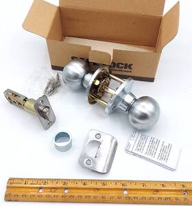 9sk1000-057 Kwikset Lot Of 5 Regina Passage Knobs Satin Chrome Doorknobs New