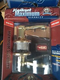 Kwikset Brass Flair Single Cylinder Keyed Entry Door Lever Set Left Handed