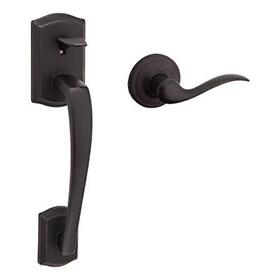 Kwikset Prescott Front Door Handle With Interior Tustin Lever Featuring